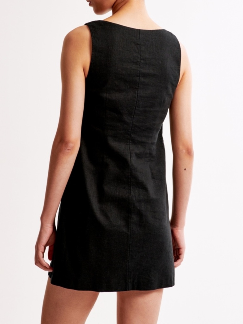 NWT Abercrombie & Fitch Mara Squareneck Linen Blend Vest Mini Dress Size Small - Picture 2 of 10